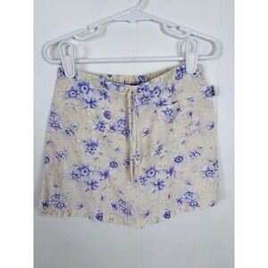 Vintage‎ Y2K Sprockets Linen Cotton Floral Skorts Size 3T Neutral and Lavender